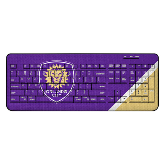 Orlando City Soccer Club Diagonal Stripe Wireless USB Keyboard