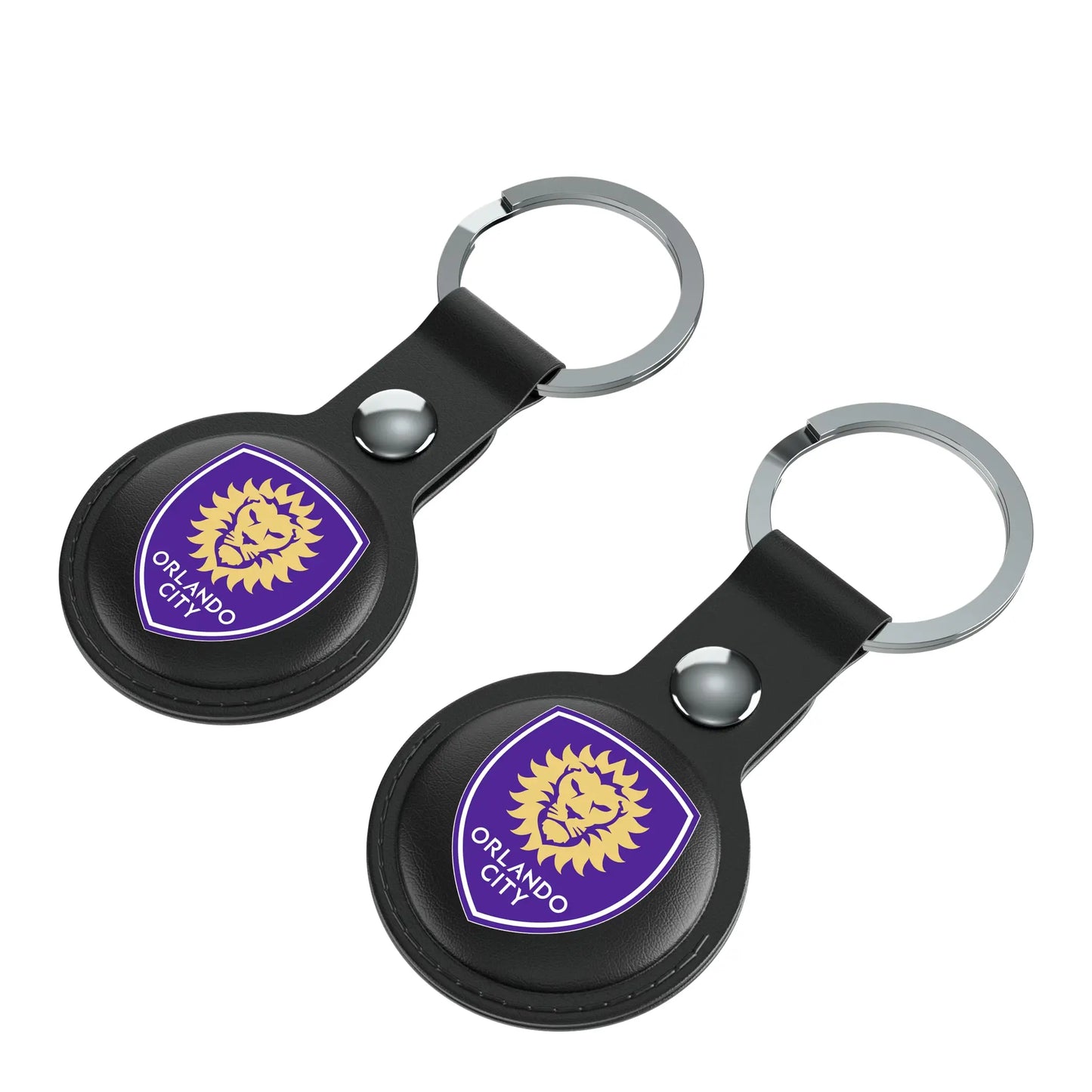 Orlando City Soccer Club Insignia Black Airtag Holder 2-Pack