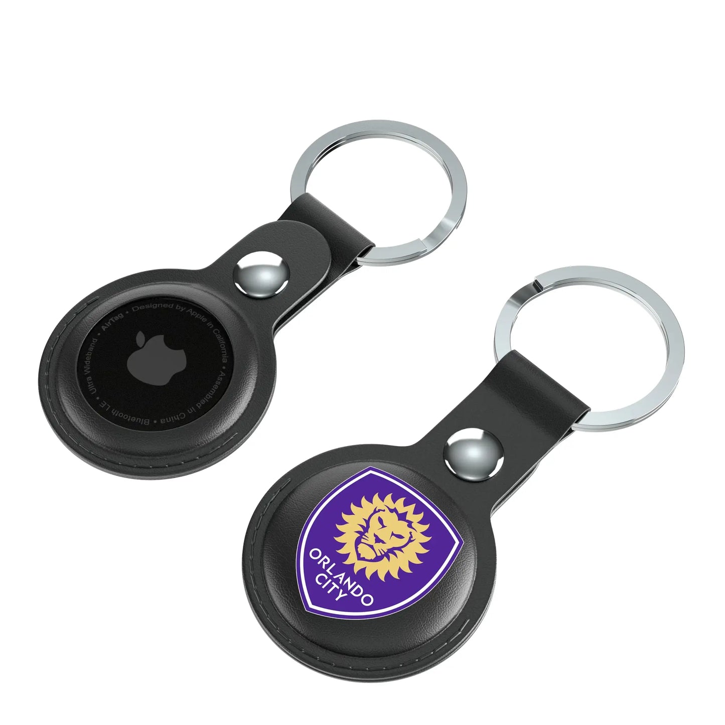 Orlando City Soccer Club Insignia Black Airtag Holder 2-Pack