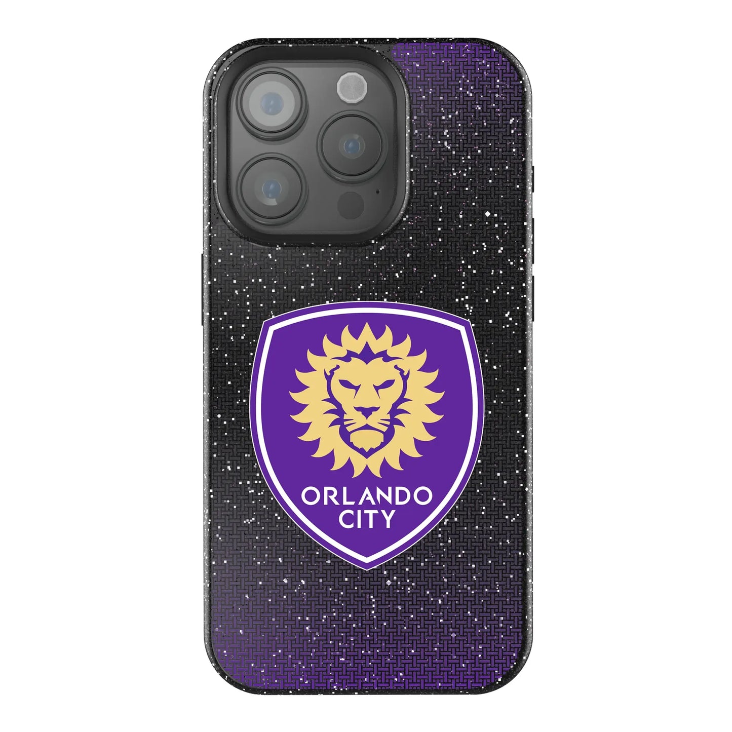 Orlando City Soccer Club Linen Black Bling Phone Case for Apple iPhone