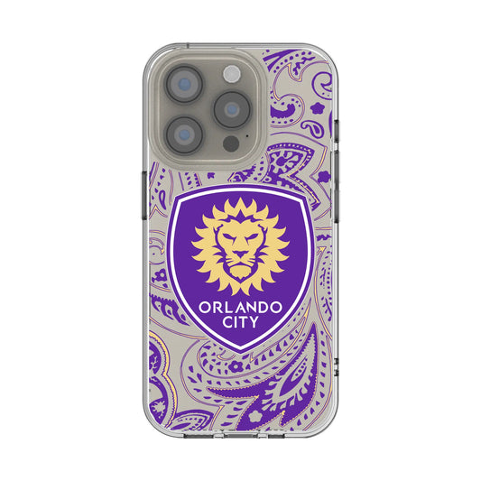 Orlando City Soccer Club Paisley Clear Phone Case for Apple iPhone