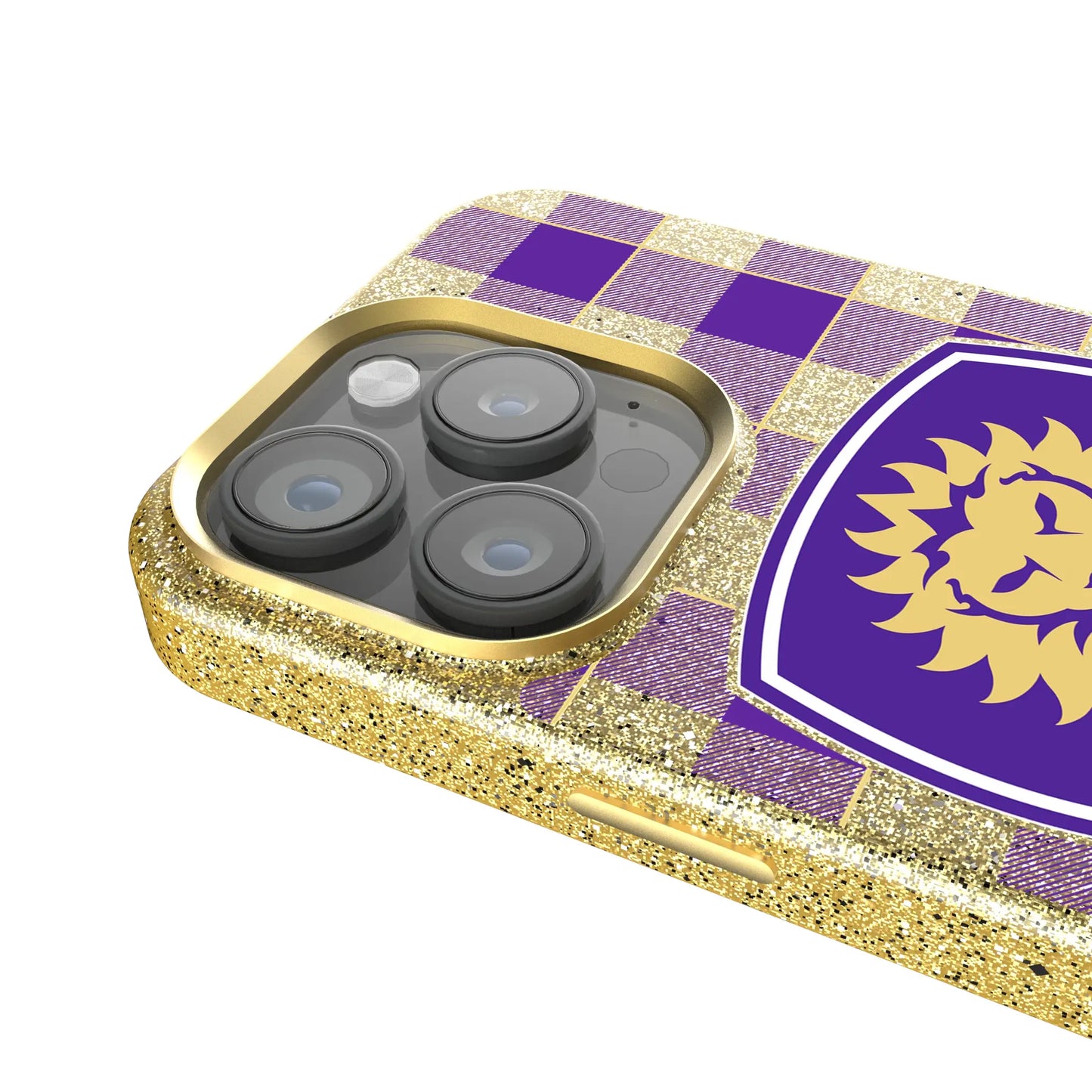 Orlando City Soccer Club Plaid Bling Phone Case for Apple iPhone