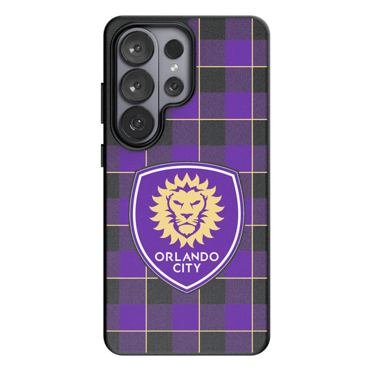 Orlando City Soccer Club Plaid MagSafe Compatible Phone Case for Samsung Galaxy