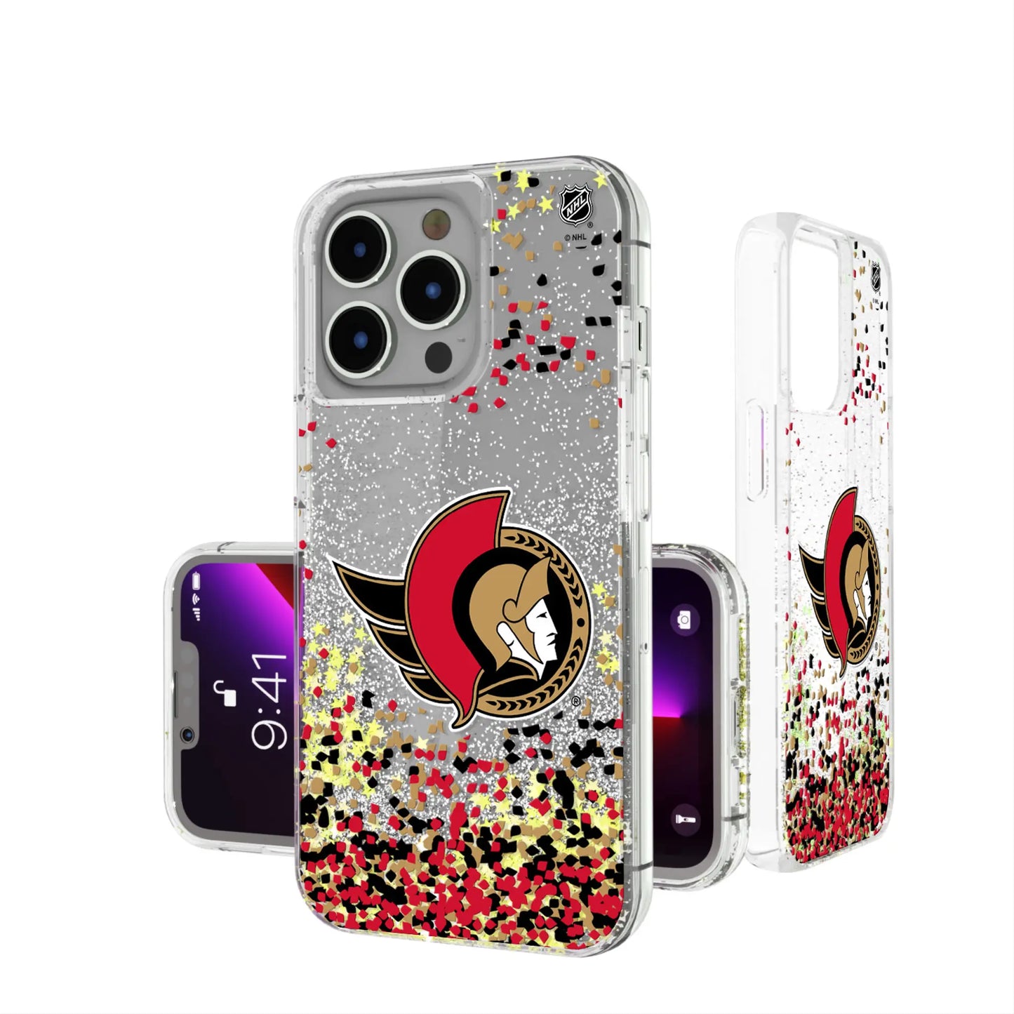 Ottawa Senators Confetti Glitter Phone Case for Apple iPhone