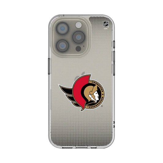 Ottawa Senators Linen Clear Phone Case for Apple iPhone