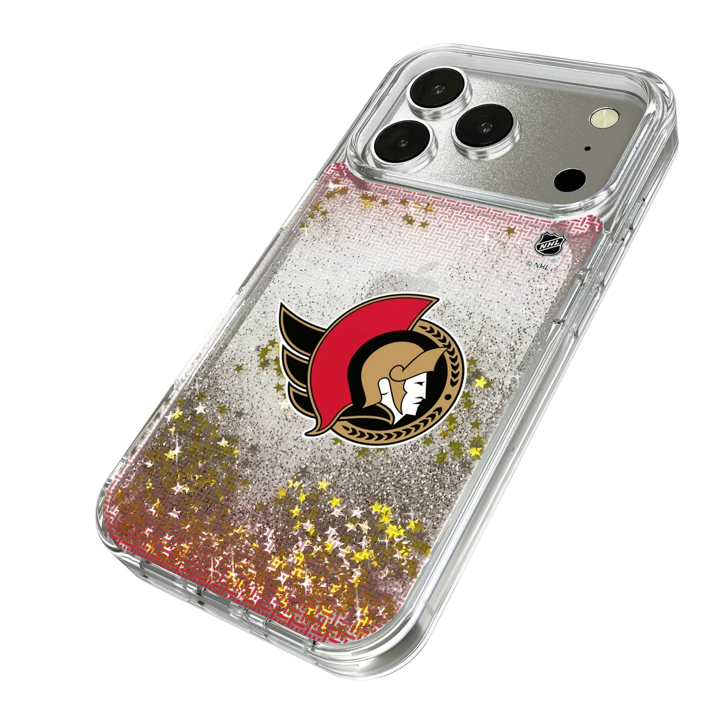 Ottawa Senators Linen Glitter Phone Case for Apple iPhone