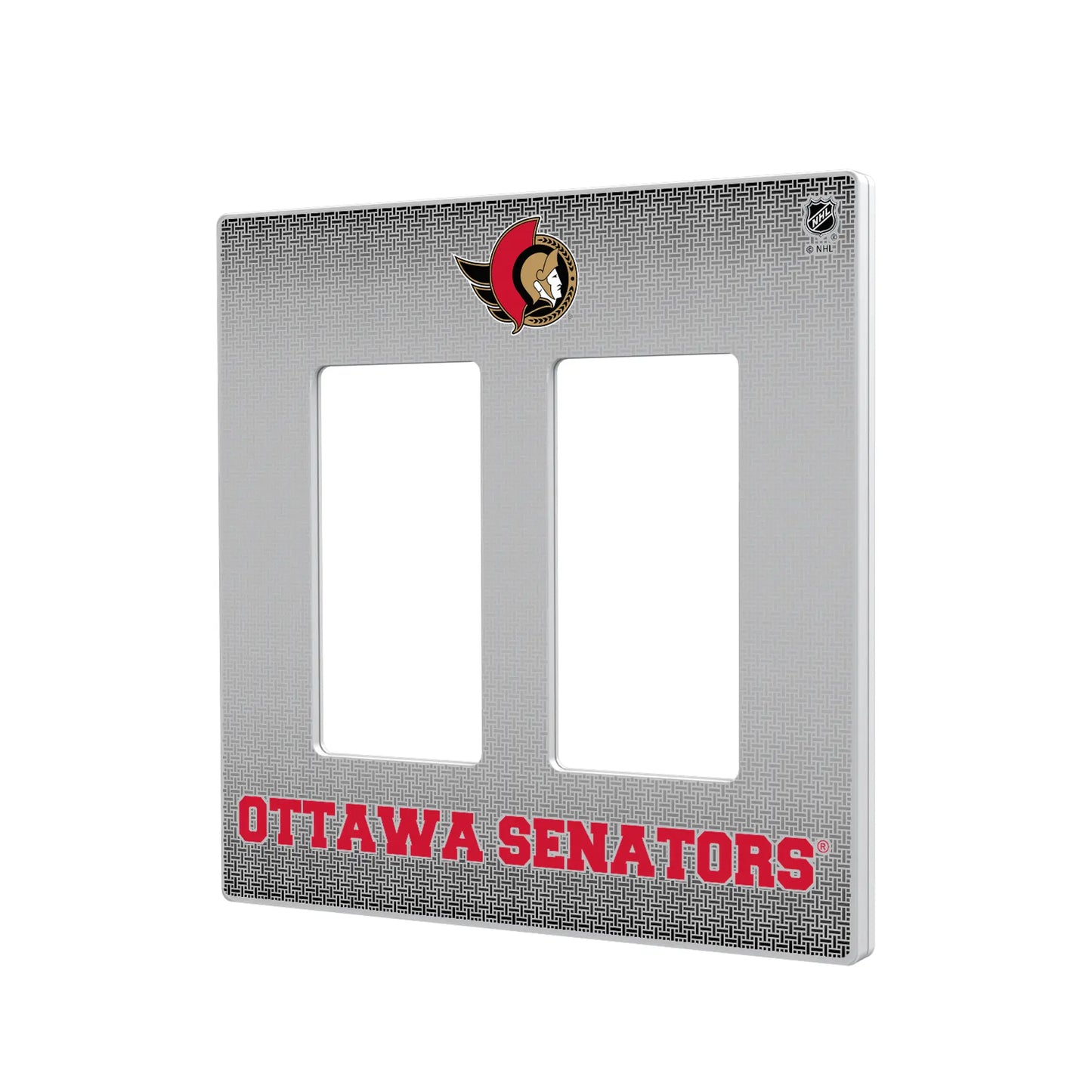 Ottawa Senators Linen Hidden-Screw Light Switch Plate