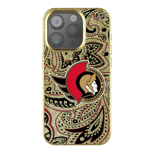 Ottawa Senators Paisley Bling Phone Case for Apple iPhone