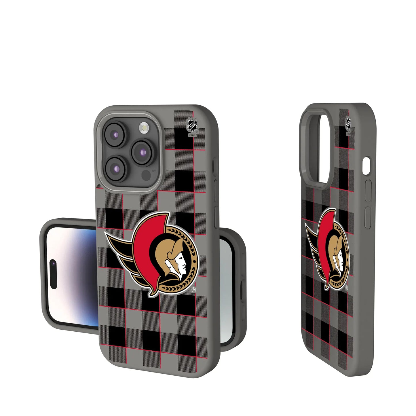 Ottawa Senators Plaid Soft Touch Phone Case for Apple iPhone