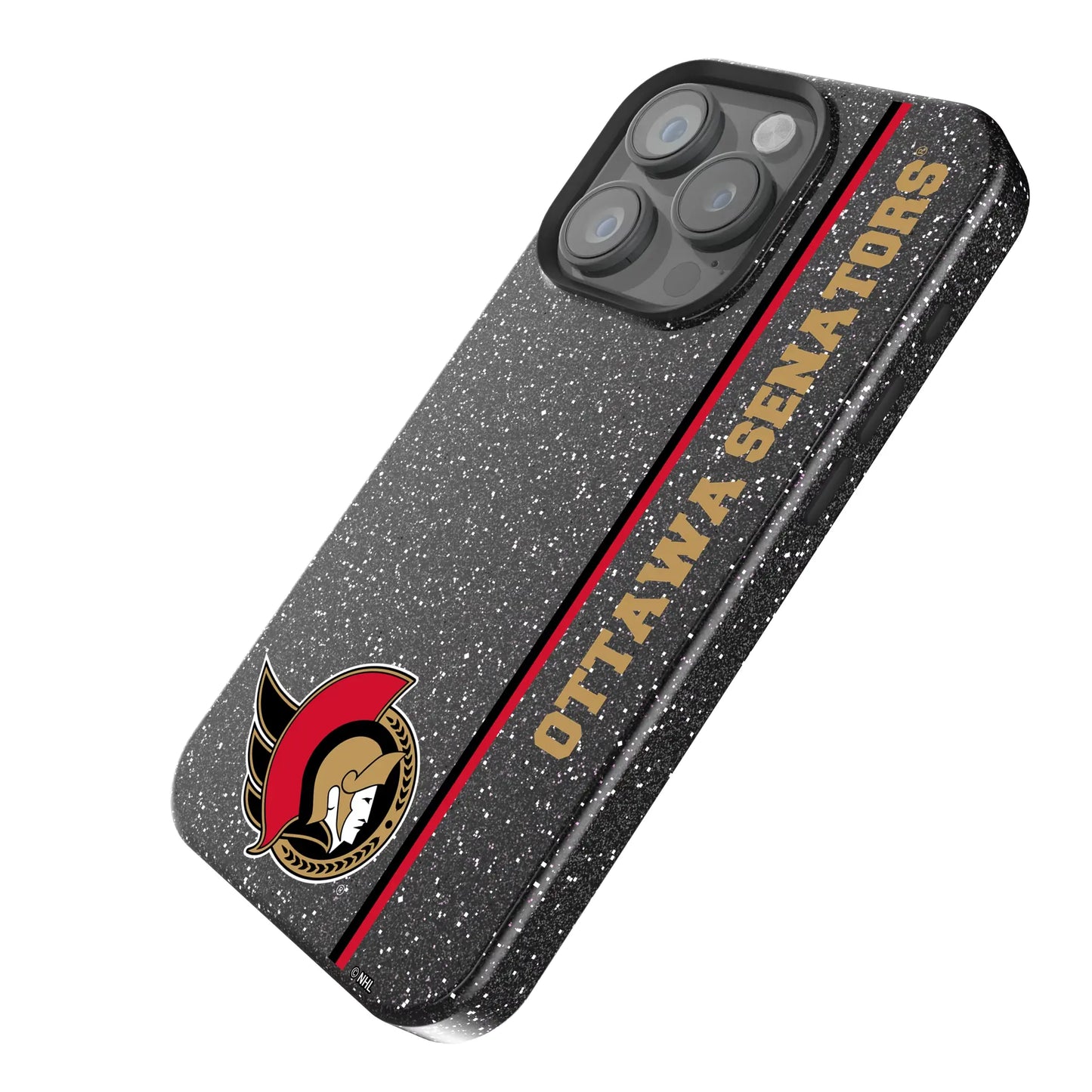 Ottawa Senators Sidebar Black Bling Phone Case for Apple iPhone