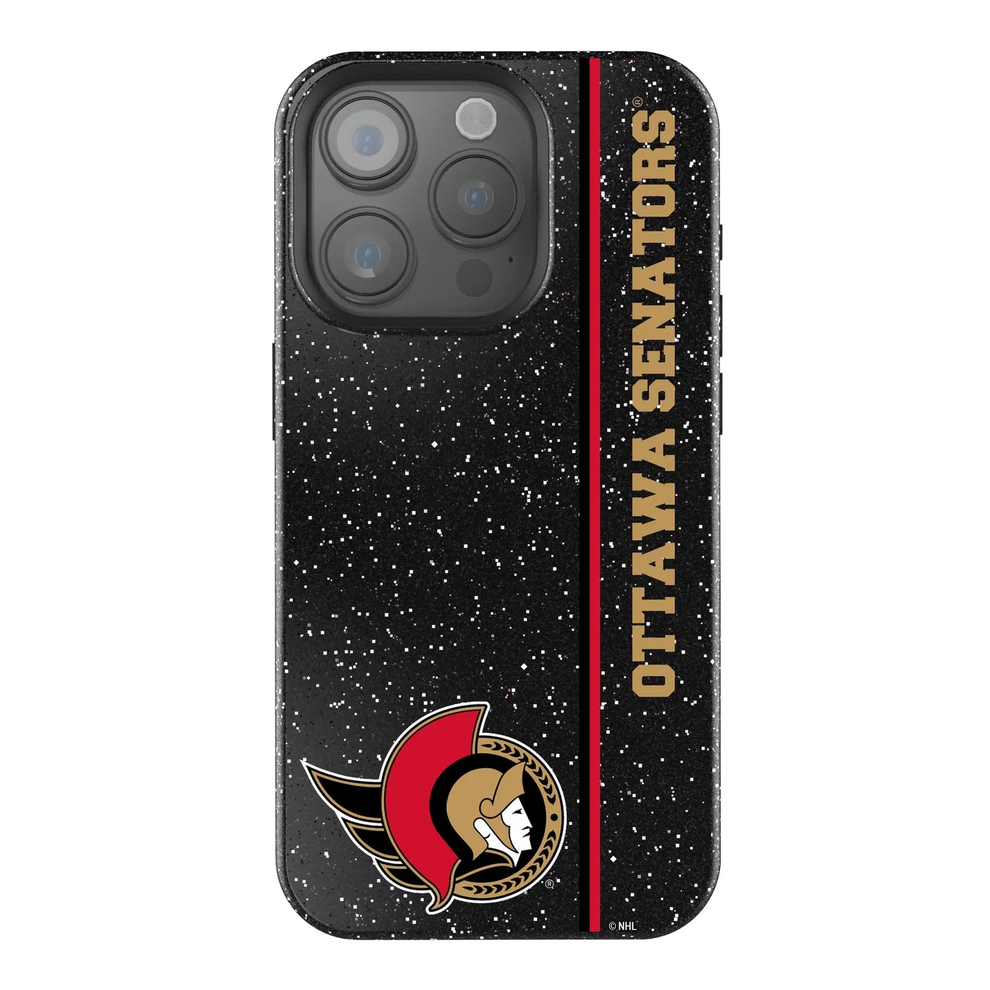 Ottawa Senators Sidebar Black Bling Phone Case for Apple iPhone