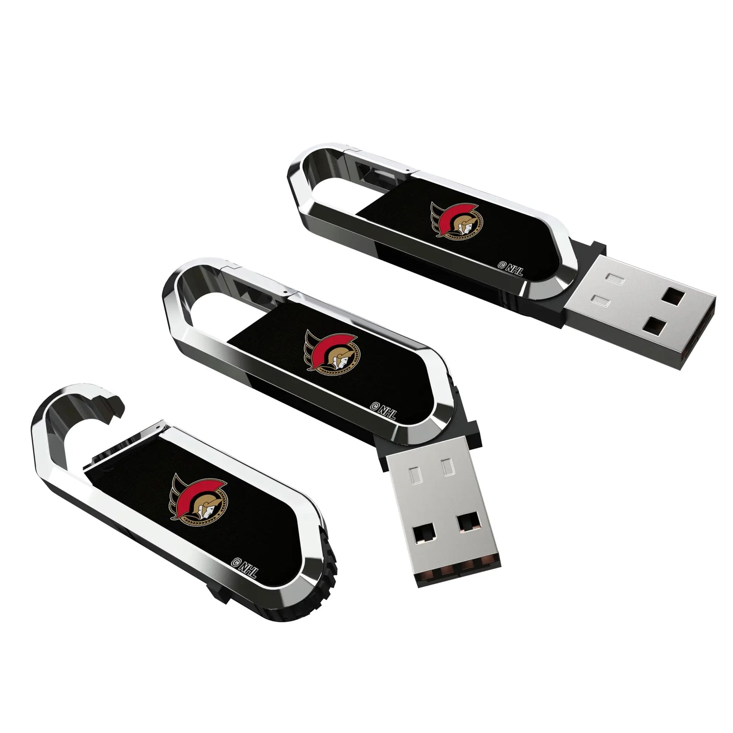 Ottawa Senators Solid USB 64GB Clip Style Flash Drive