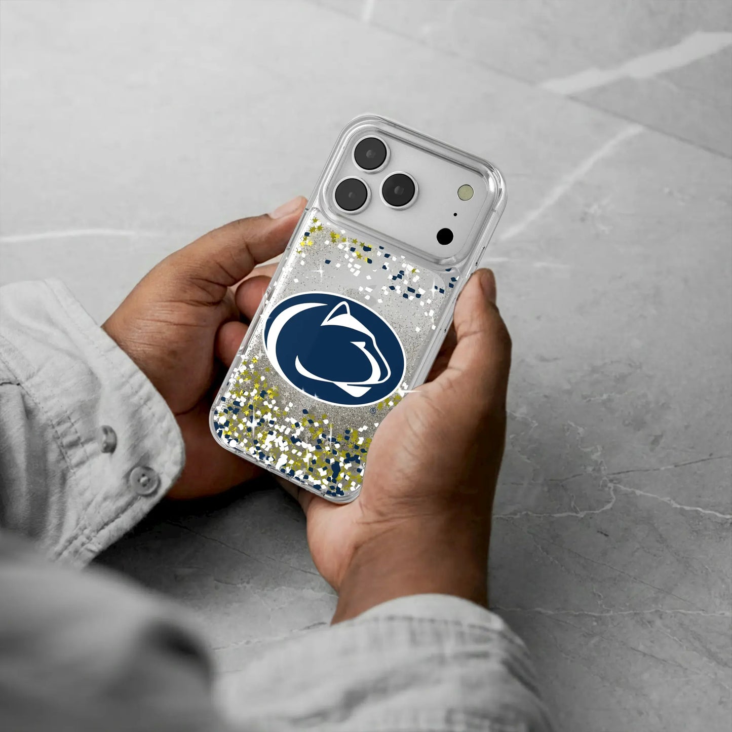 Pennsylvania State University Nittany Lions Confetti Glitter Phone Case for Apple iPhone