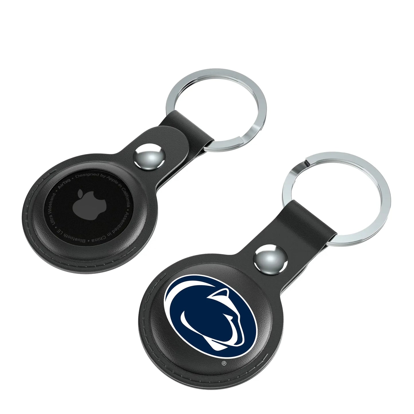 Pennsylvania State University Nittany Lions Insignia Black Airtag Holder 2-Pack