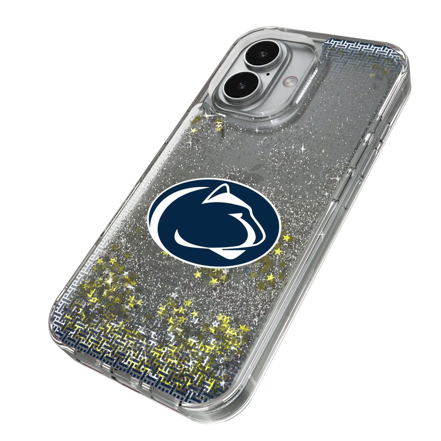 Pennsylvania State University Nittany Lions Linen Glitter Phone Case for Apple iPhone
