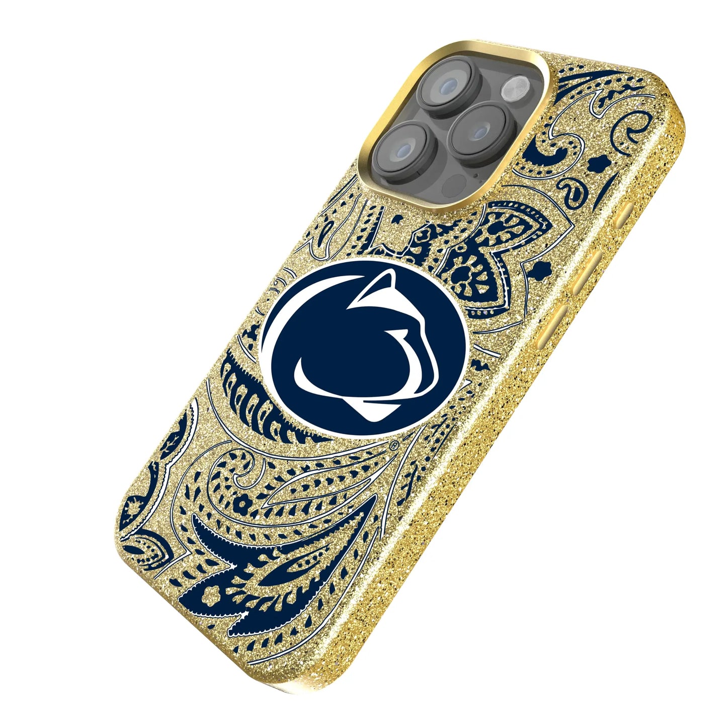 Pennsylvania State University Nittany Lions Paisley Bling Phone Case for Apple iPhone