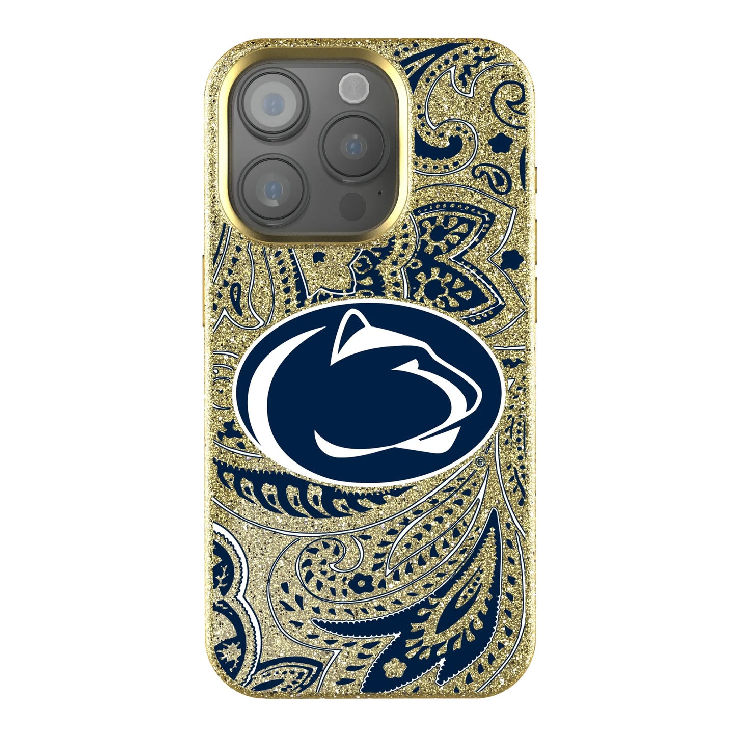 Pennsylvania State University Nittany Lions Paisley Bling Phone Case for Apple iPhone