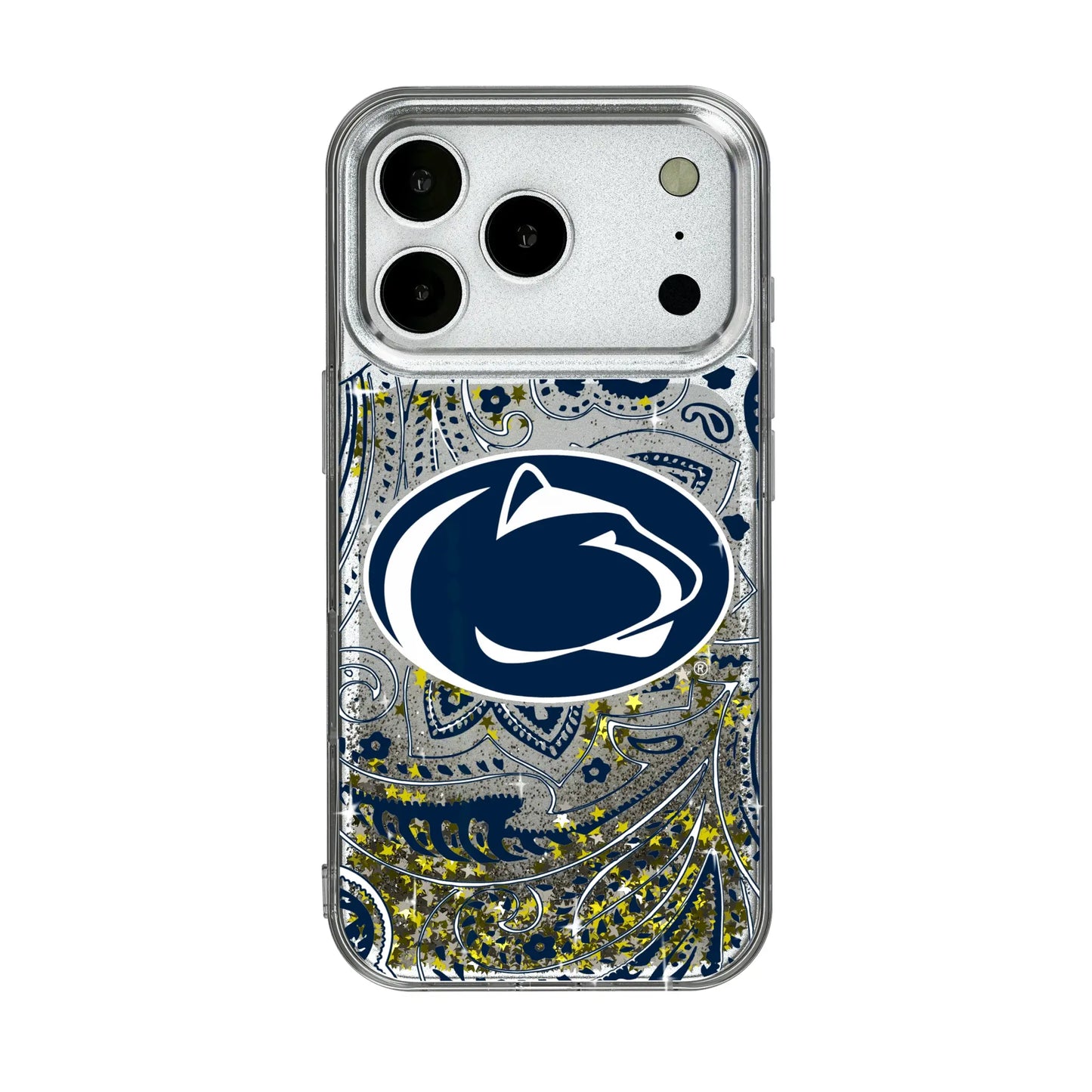 Pennsylvania State University Nittany Lions Paisley Glitter Phone Case for Apple iPhone