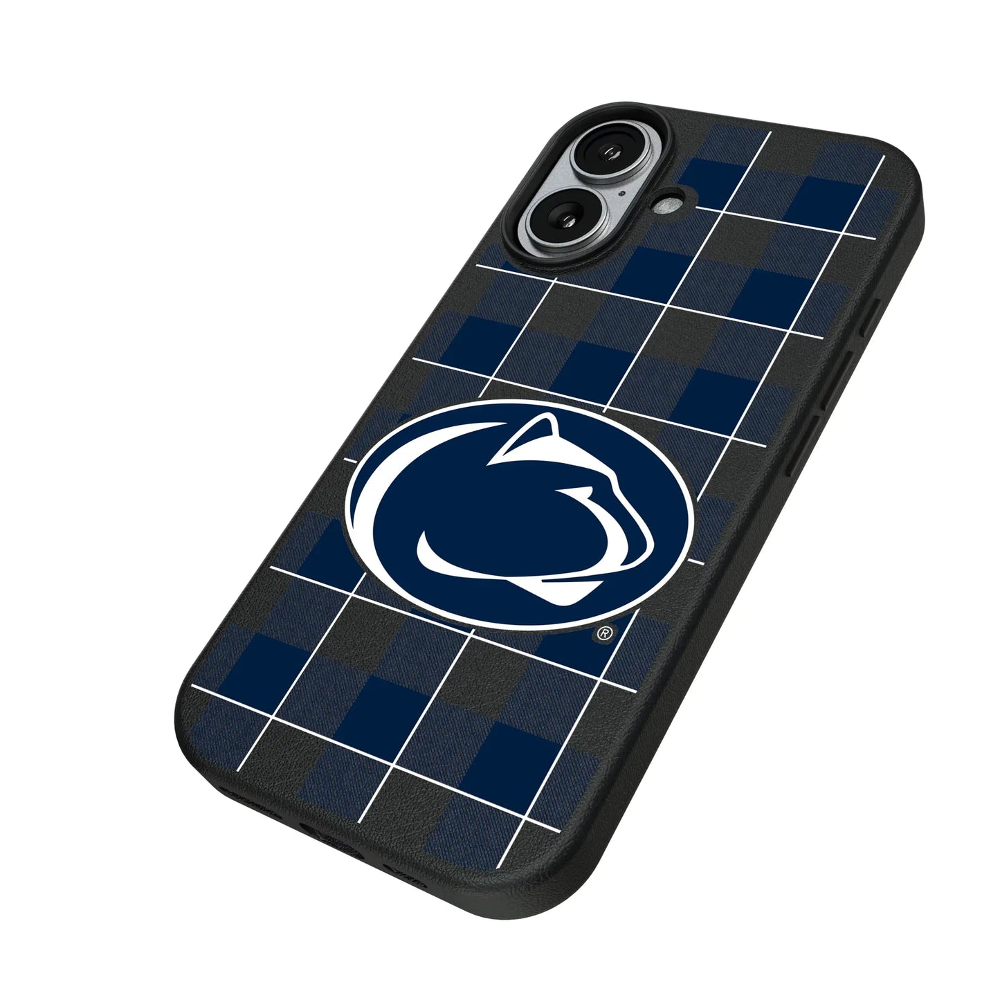 Pennsylvania State University Nittany Lions Plaid MagSafe Compatible Phone Case for Apple iPhone
