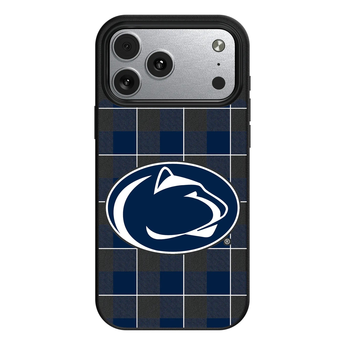 Pennsylvania State University Nittany Lions Plaid MagSafe Compatible Phone Case for Apple iPhone