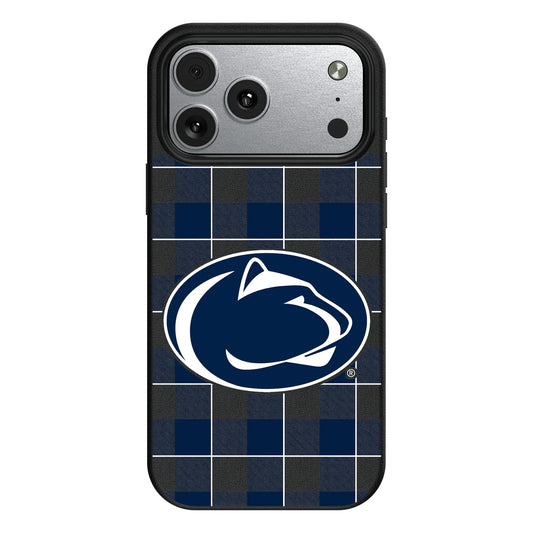 Pennsylvania State University Nittany Lions Plaid MagSafe Compatible Phone Case for Apple iPhone