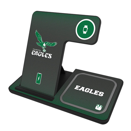 Philadelphia Eagles 1973-1995 Historic Collection Linen 3 in 1 Charging Station
