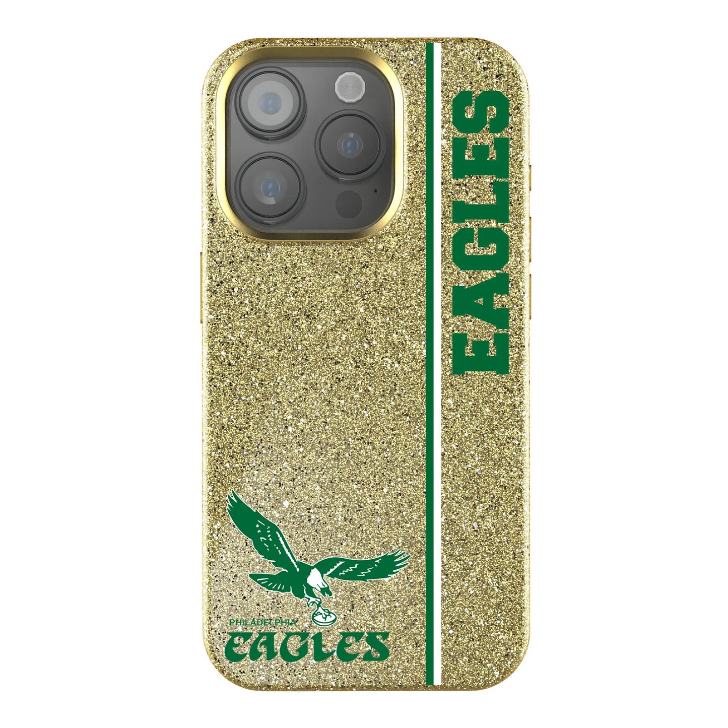 Philadelphia Eagles 1973-1995 Historic Collection Sidebar Bling Phone Case for Apple iPhone