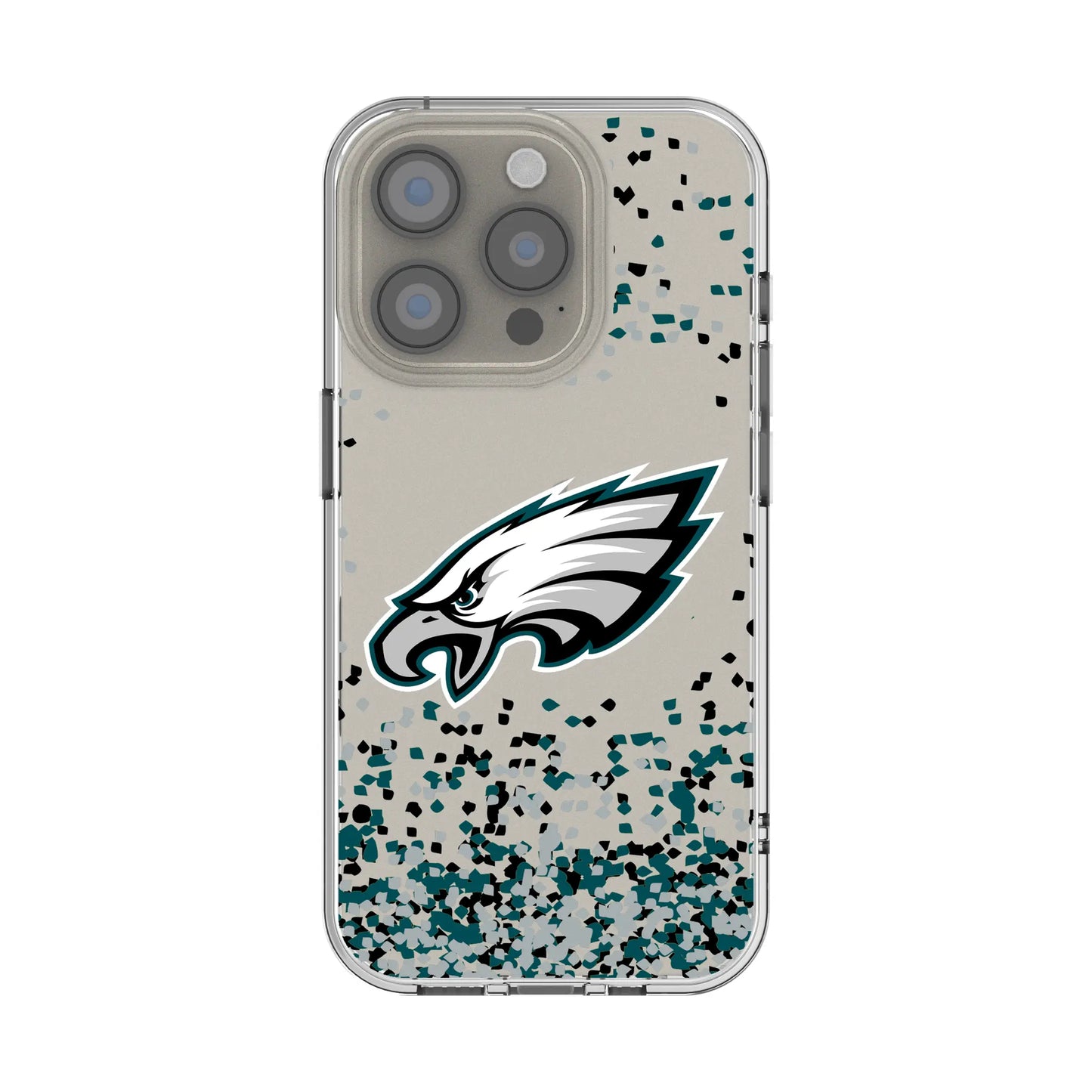 Philadelphia Eagles Confetti Clear Phone Case for Apple iPhone