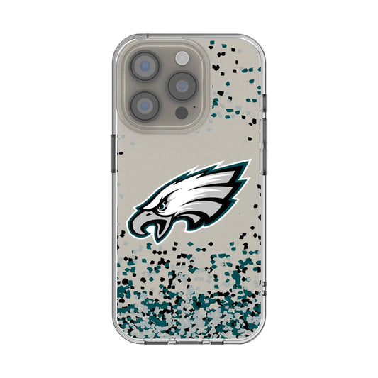 Philadelphia Eagles Confetti Clear Phone Case for Apple iPhone