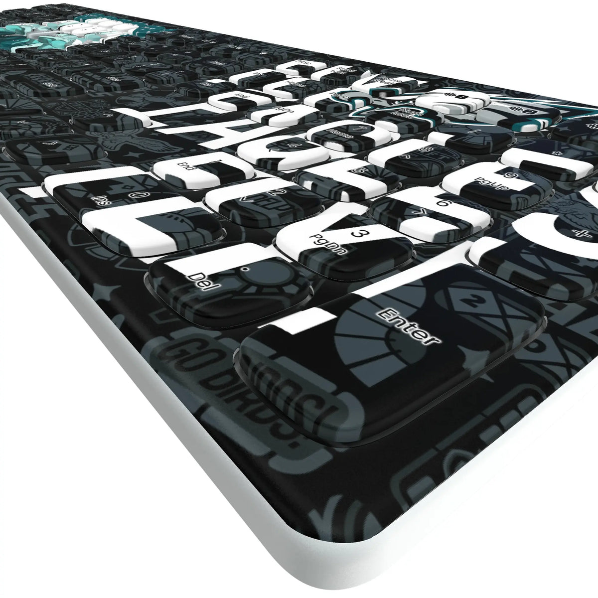 Philadelphia Eagles Deco Curved Wireless Keyboard