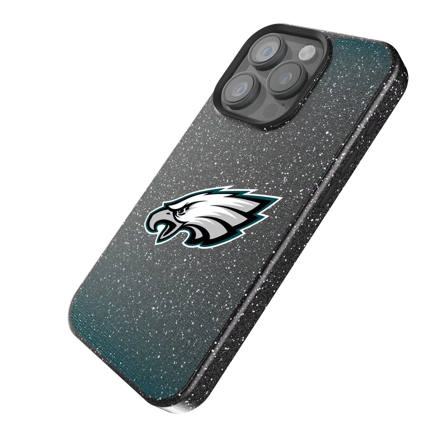 Philadelphia Eagles Linen Black Bling Phone Case for Apple iPhone