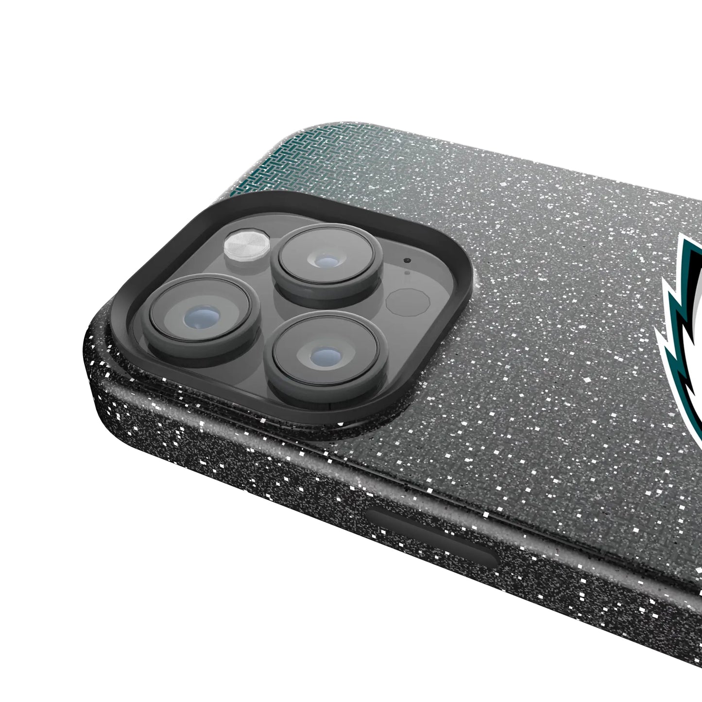 Philadelphia Eagles Linen Black Bling Phone Case for Apple iPhone