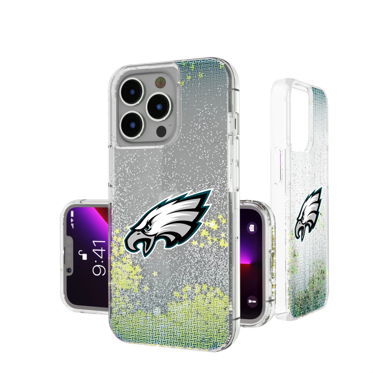Philadelphia Eagles Linen Glitter Phone Case for Apple iPhone