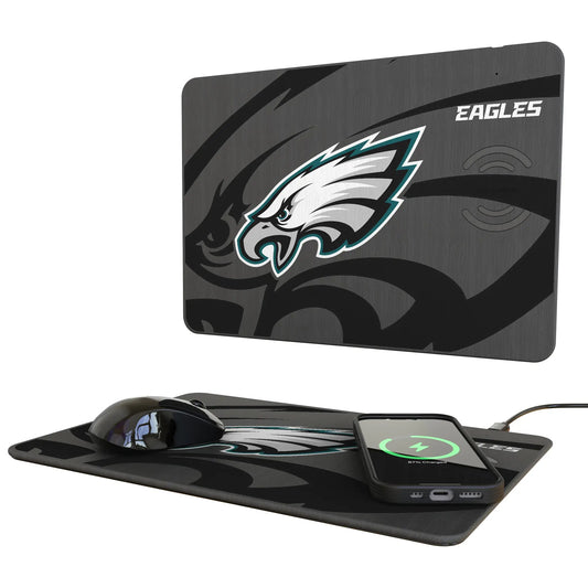 Philadelphia Eagles Monocolor Tilt 15-Watt Wireless Charger and Mouse Pad