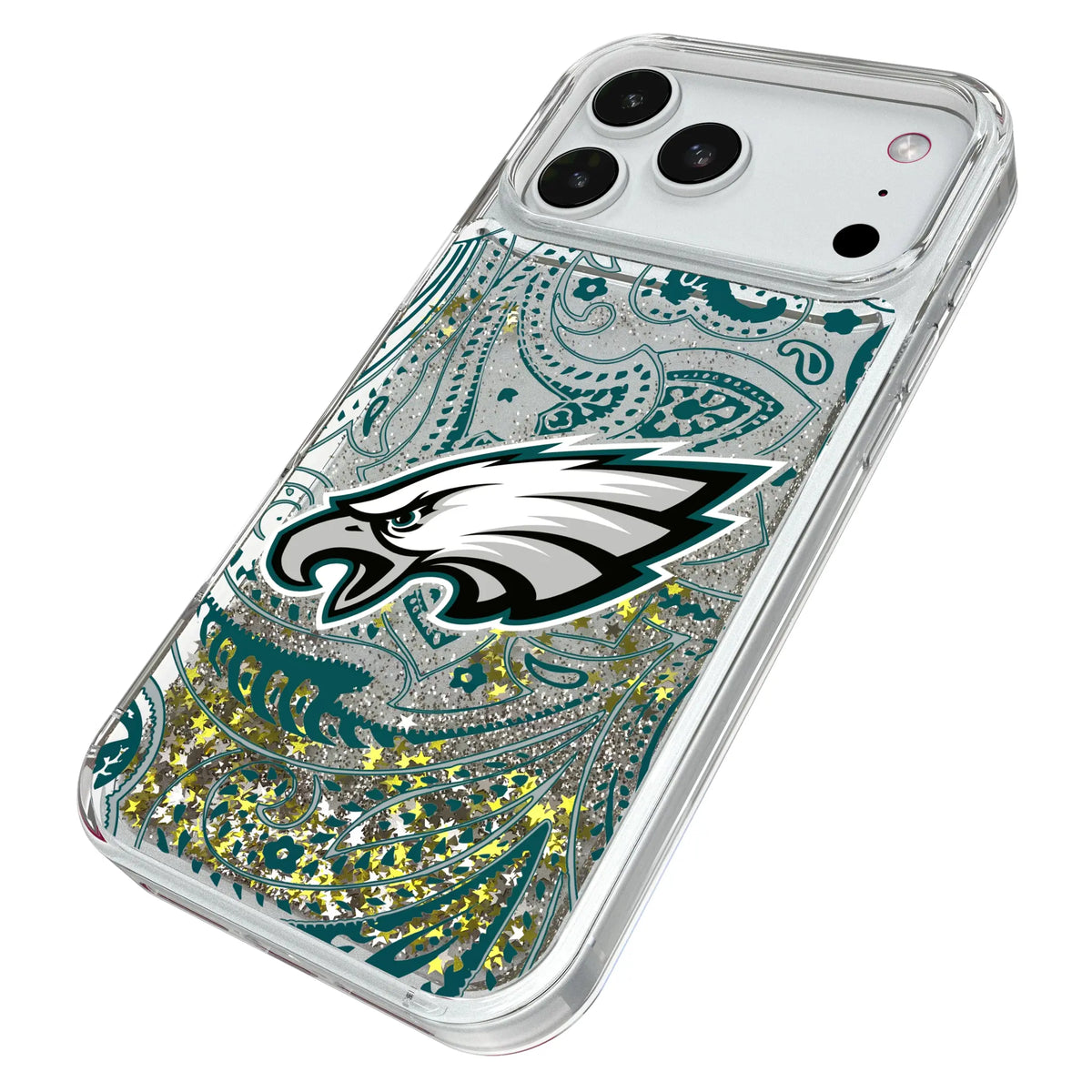 Philadelphia Eagles Paisley Glitter Phone Case for Apple iPhone
