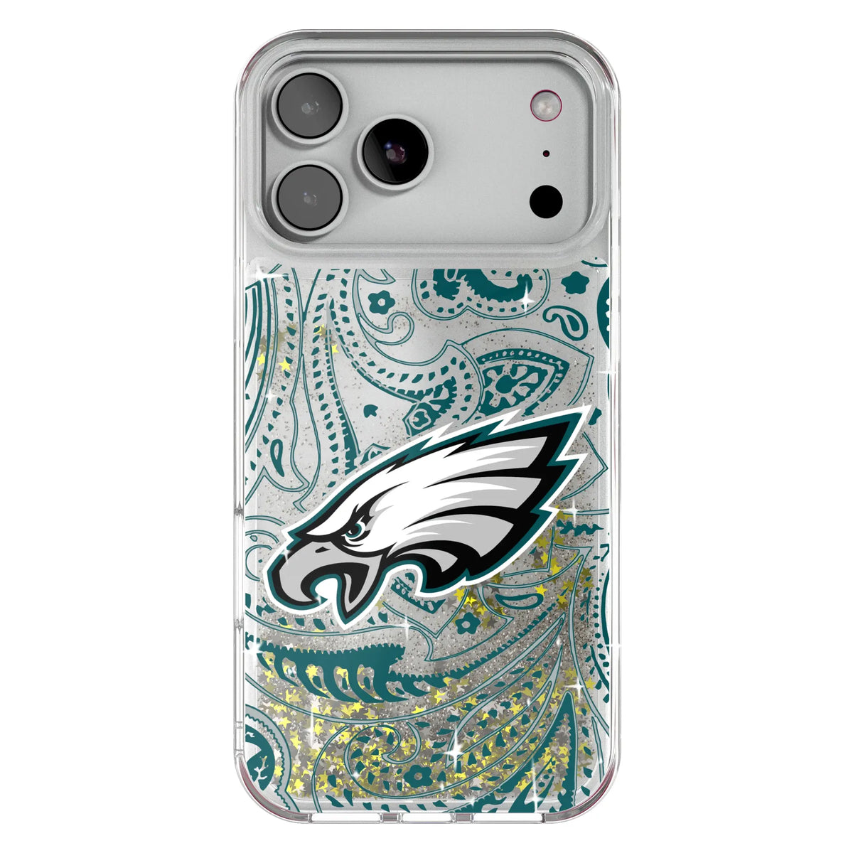 Philadelphia Eagles Paisley Glitter Phone Case for Apple iPhone