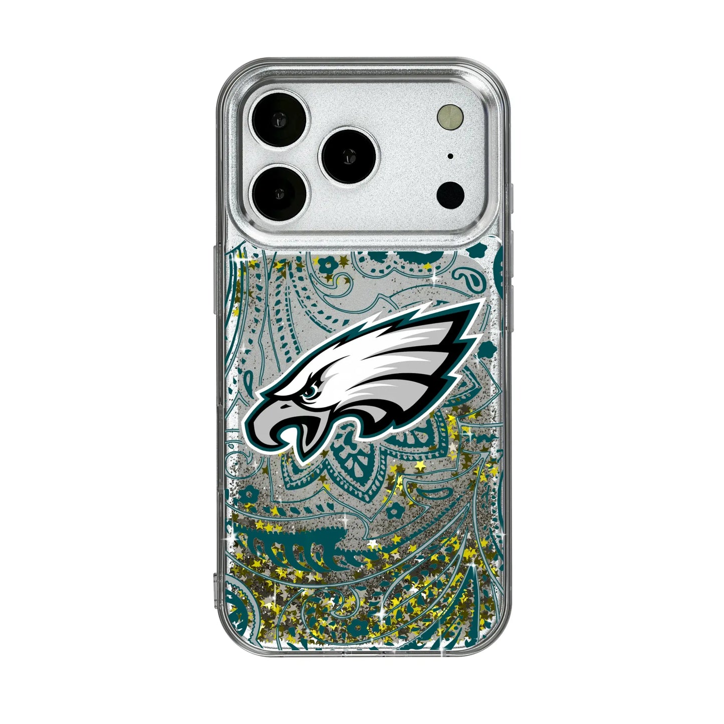 Philadelphia Eagles Paisley Glitter Phone Case for Apple iPhone