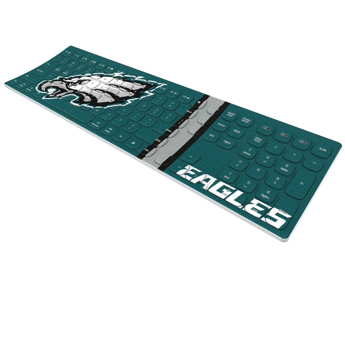 Philadelphia Eagles Stripe Curved Wireless Keyboard