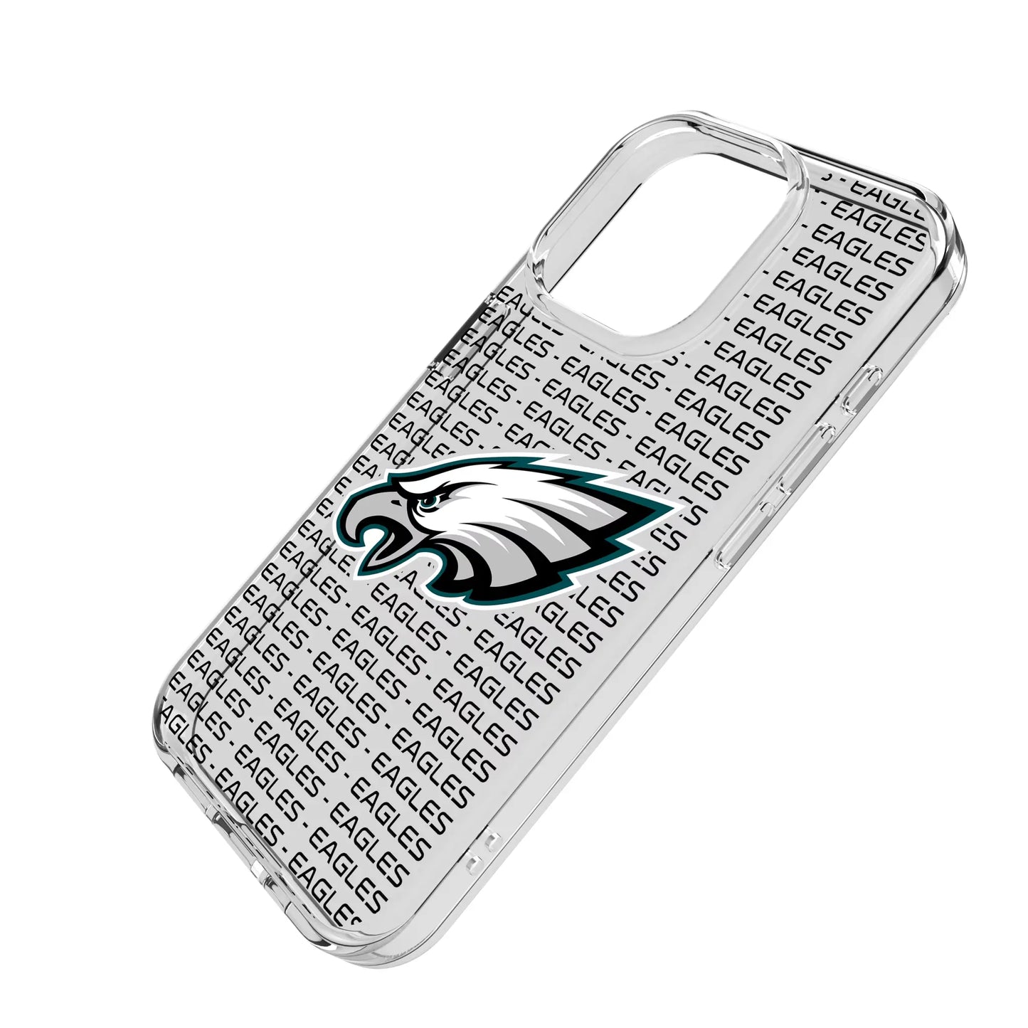 Philadelphia Eagles Text Backdrop Clear Phone Case for Apple iPhone