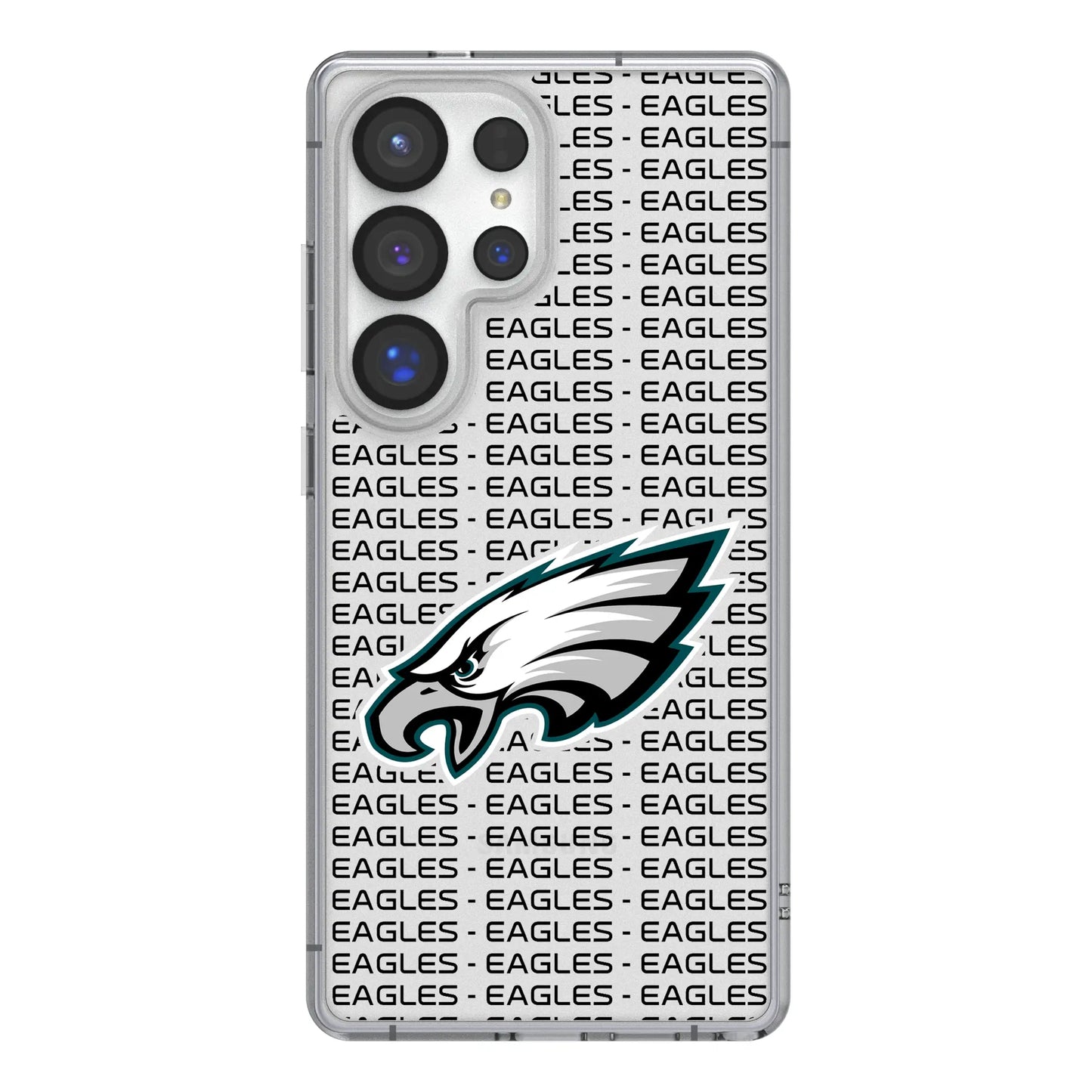 Philadelphia Eagles Text Backdrop Clear Phone Case for Samsung Galaxy