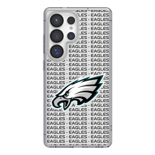 Philadelphia Eagles Text Backdrop Clear Phone Case for Samsung Galaxy