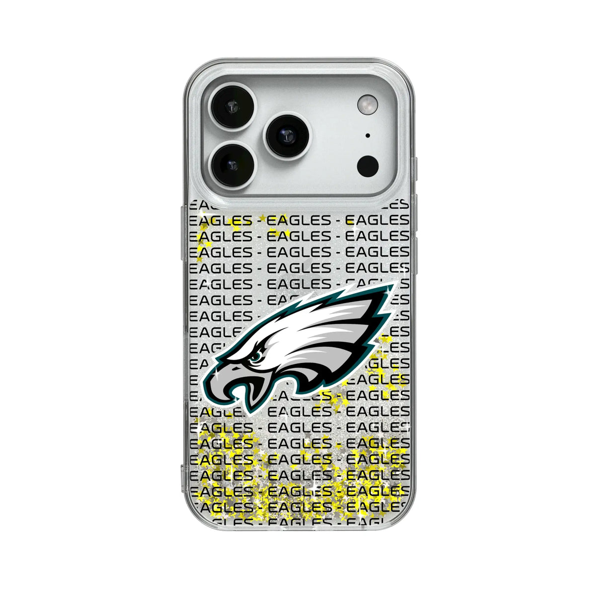 Philadelphia Eagles Text Backdrop Glitter Phone Case for Apple iPhone