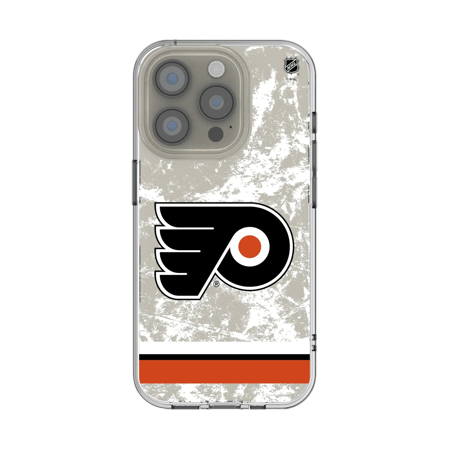 Philadelphia Flyers Ice Stripe Clear Phone Case for Apple iPhone