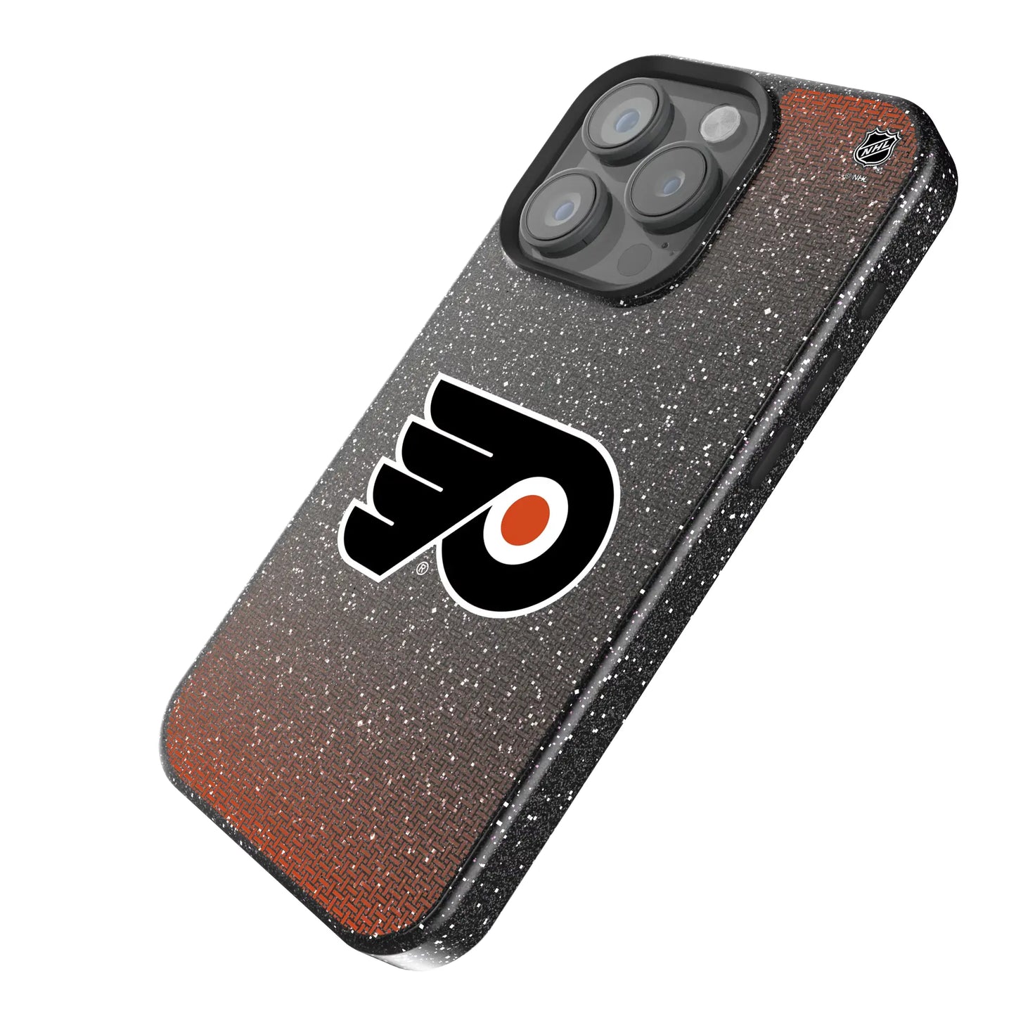 Philadelphia Flyers Linen Black Bling Phone Case for Apple iPhone