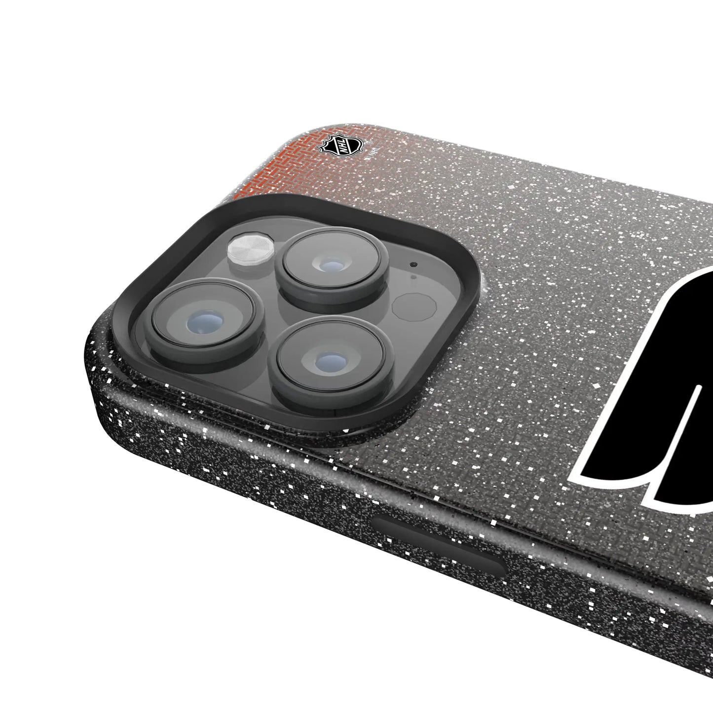 Philadelphia Flyers Linen Black Bling Phone Case for Apple iPhone