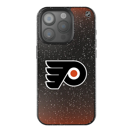 Philadelphia Flyers Linen Black Bling Phone Case for Apple iPhone