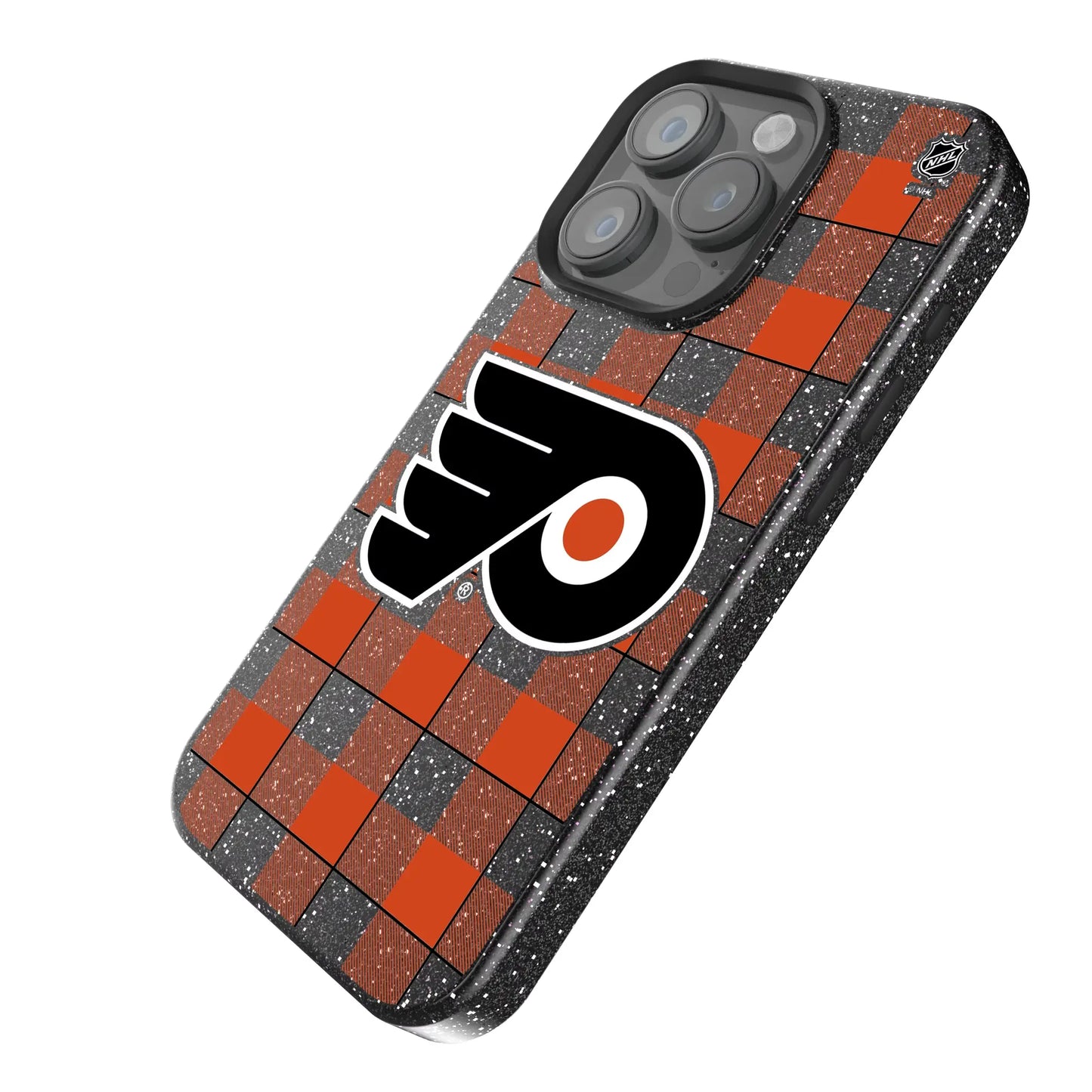 Philadelphia Flyers Plaid Black Bling Phone Case for Apple iPhone