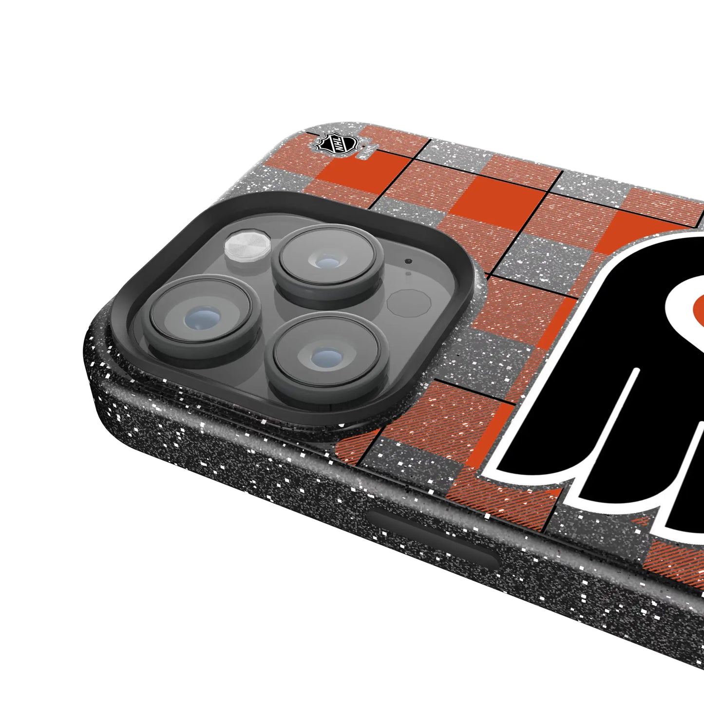 Philadelphia Flyers Plaid Black Bling Phone Case for Apple iPhone