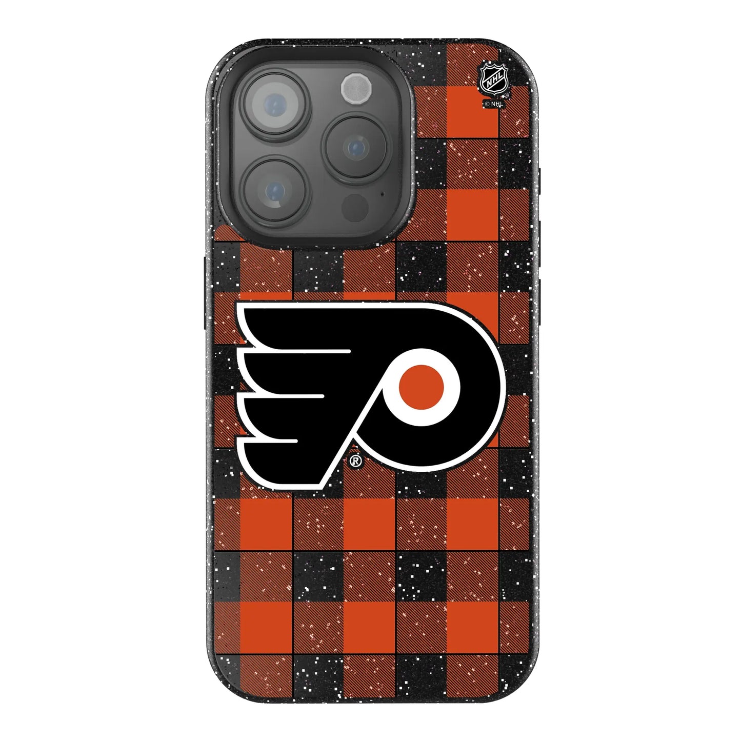 Philadelphia Flyers Plaid Black Bling Phone Case for Apple iPhone