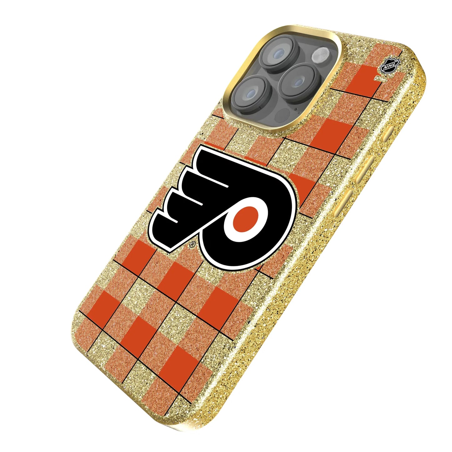 Philadelphia Flyers Plaid Bling Phone Case for Apple iPhone